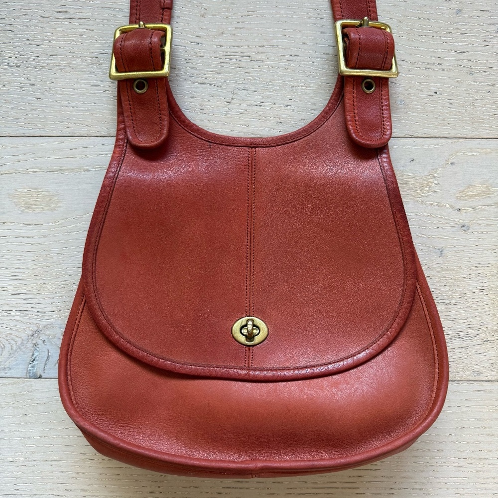 RARE Vintage Coach Berkeley Crescent Saddle Bag — Rust Circa 1970s